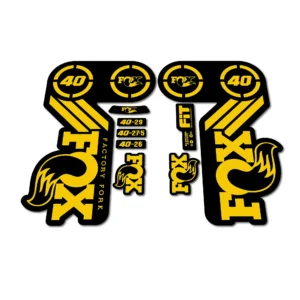Fox Factory 40 Heritage Fork Stickers 2015 yellow
