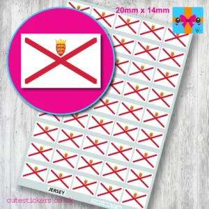 Jersey flag stickers 20mm