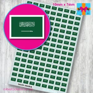 Saudi Arabia flag stickers 10mm