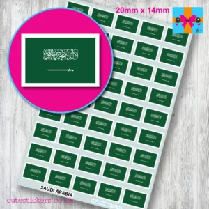 Saudi Arabia flag stickers 20mm
