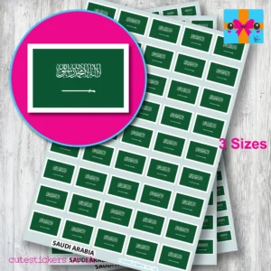 Saudi Arabia flag stickers 3 sizes