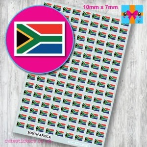 South Africa African flag stickers 10mm x 7mm