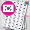 South Korea flag stickers 3 size