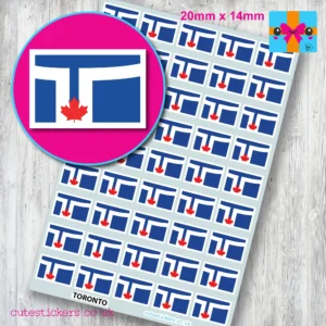 Toronto City flag stickers 20mm