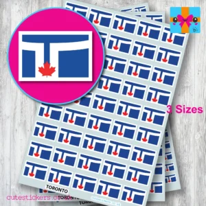 Toronto City flag stickers 3 sizes