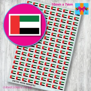United Arab Emirates flag stickers 10mm