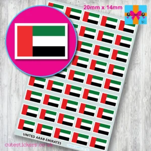 United Arab Emirates flag stickers 20mm