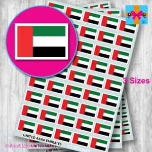 United Arab Emirates flag stickers 3 sizes