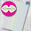 gym weights planner stickers