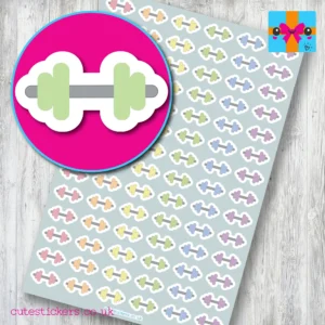 gym weights planner stickers