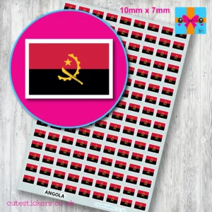 Angola flag stickers 10mm