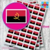 Angola flag stickers 3 sizes