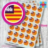 Balearic Islands ROUND flag stickers 3 sizes