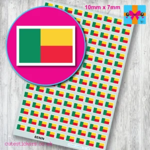 Benin flag stickers 10mm