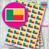 Benin flag stickers 3 sizes
