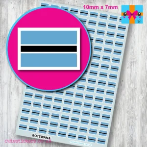 Botswana flag stickers 10mm