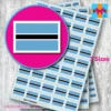 Botswana flag stickers 3 sizes