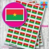 Burkina Faso flag stickers 3 sizes