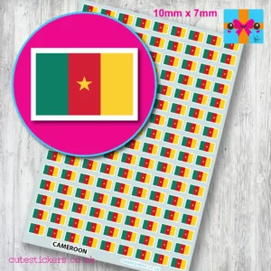 Cameroon flag stickers 10mm