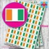 Côte d'Ivoire Ivory Coast flag stickers 3 sizes