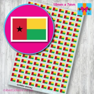 Guinea-Bissau flag stickers 10mm