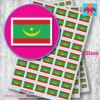 Mauritania flag stickers 3 sizes