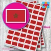 Morocco flag stickers 3 sizes