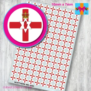 Northern Ireland ROUND flag stickers 10mm
