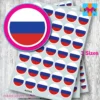 Russia ROUND flag stickers 3 sizes