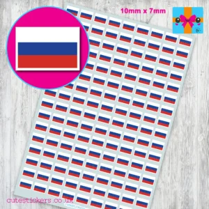 Russia Russian flag stickers 10mm