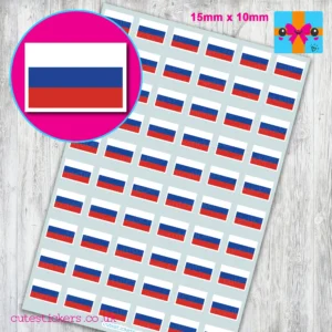 Russian Russia flag stickers 15mm