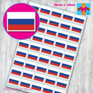 Russian Russia flag stickers 20mm