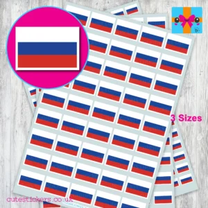 Russia Russian flag stickers 3 sizes