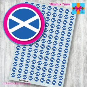 Scotland ROUND flag stickers 10mm