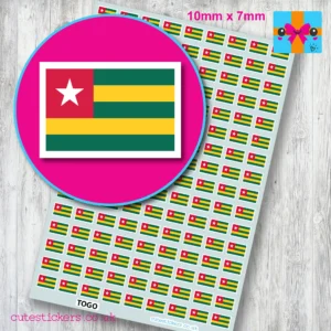 Togo flag stickers 10mm