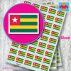 Togo flag stickers 3 sizes