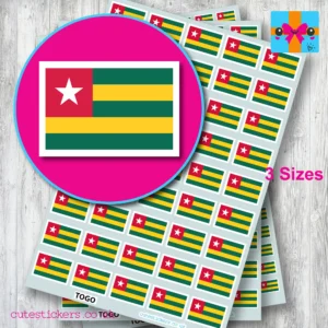 Togo flag stickers 3 sizes