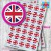 Union Jack United Kingdom ROUND flag stickers 3 sizes