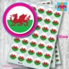 Wales Welsh ROUND flag stickers 3 sizes