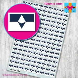 Antarctica flag stickers 10mm