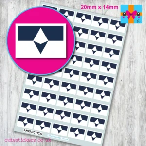 Antarctica flag stickers 20mm