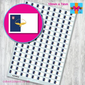 Azores flag stickers 10mm