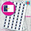 Azores flag stickers 3 sizes