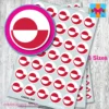Greenland ROUND Flag stickers 3 sizes