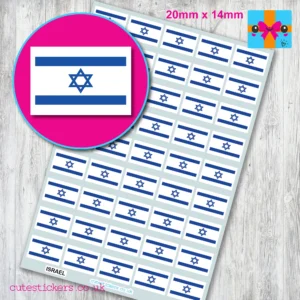 Israel Flag Stickers 20mm