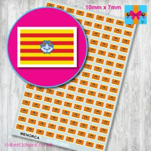 Menorca flag stickers 10mm