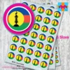New Caledonia ROUND Flag stickers 3 sizes