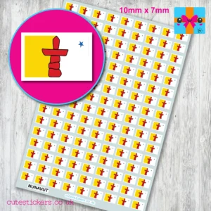 Nunavut flag stickers 10mm