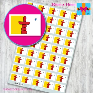 Nunavut flag stickers 20mm