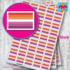 Sunset Lesbian flag stickers 3 sizes